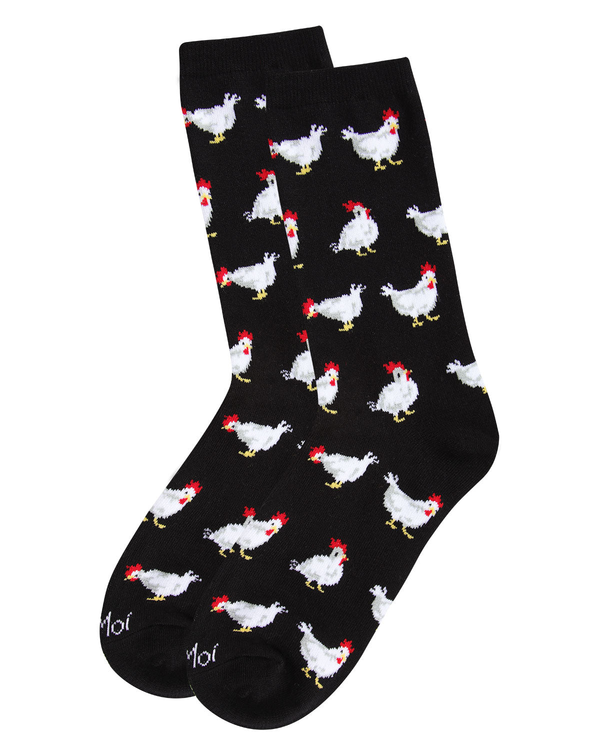 Regnsncox | Chicken Pattern Bamboo Crew Socks for Everyday Comfort