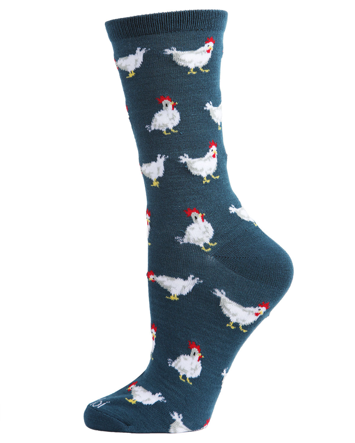 Regnsncox | Chicken Pattern Bamboo Crew Socks for Everyday Comfort