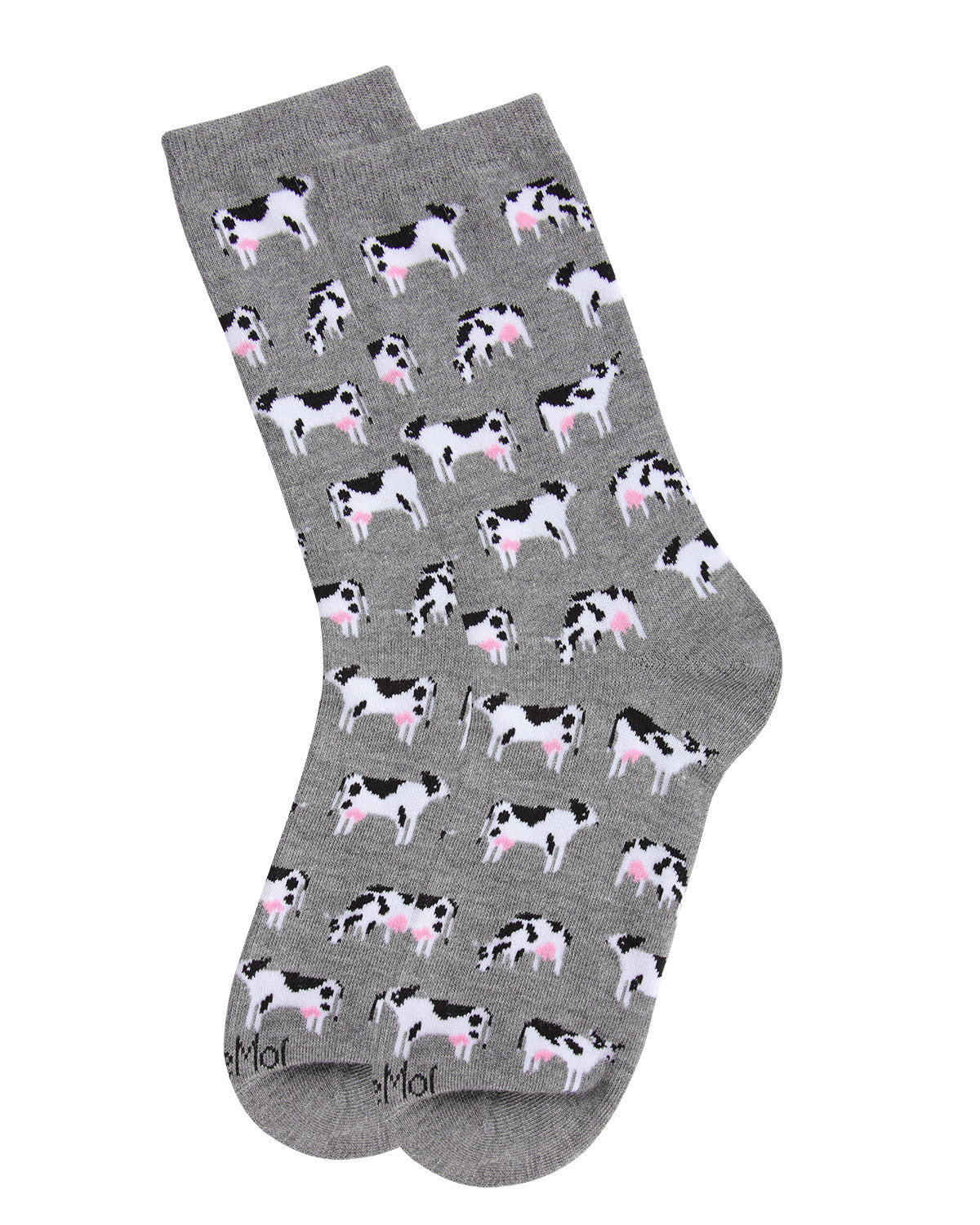 Regnsncox | Cute Cow Pattern Bamboo Crew Socks for Everyday Comfort