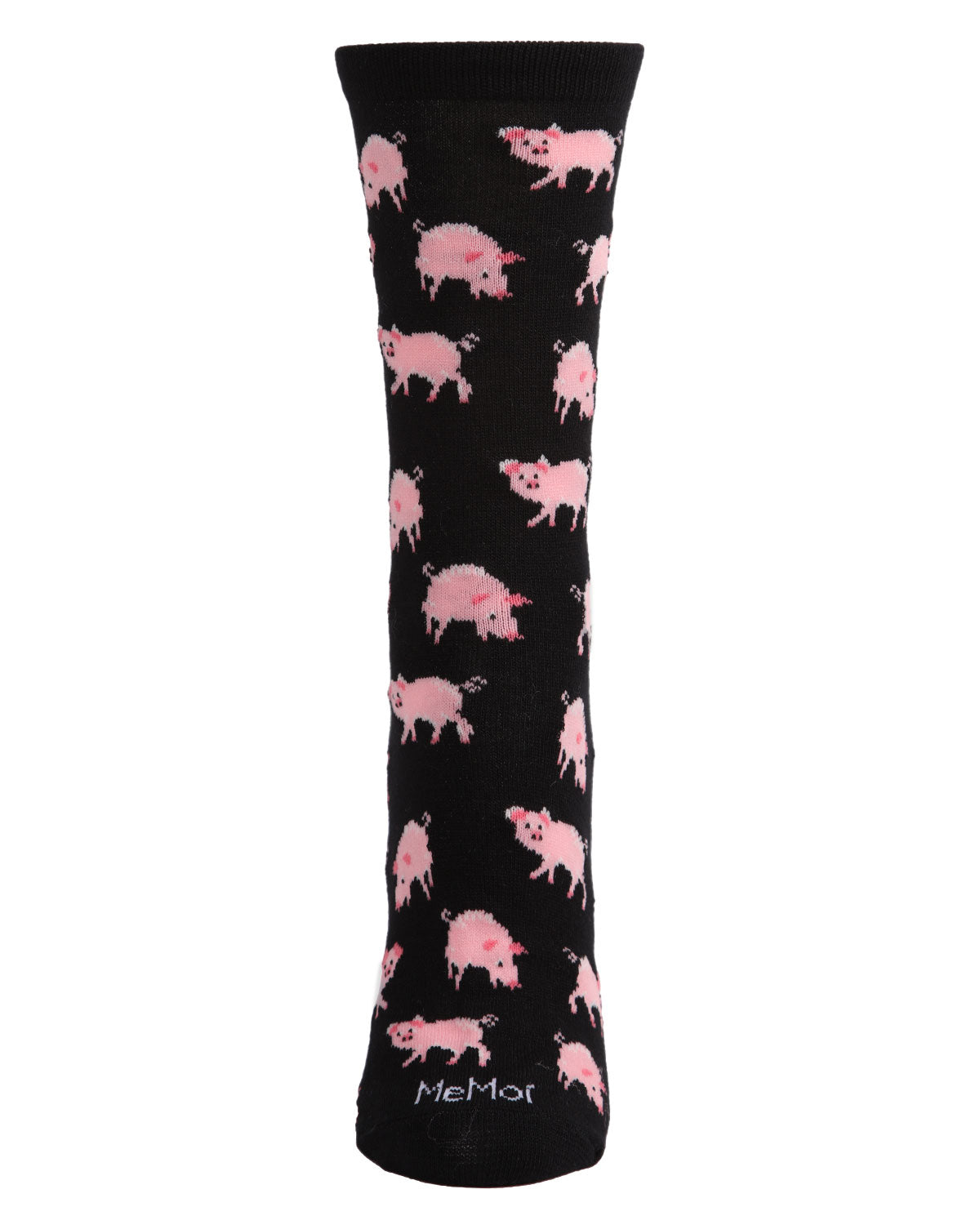Regnsncox | Cute Pig Pattern Bamboo Crew Socks for Everyday Wear