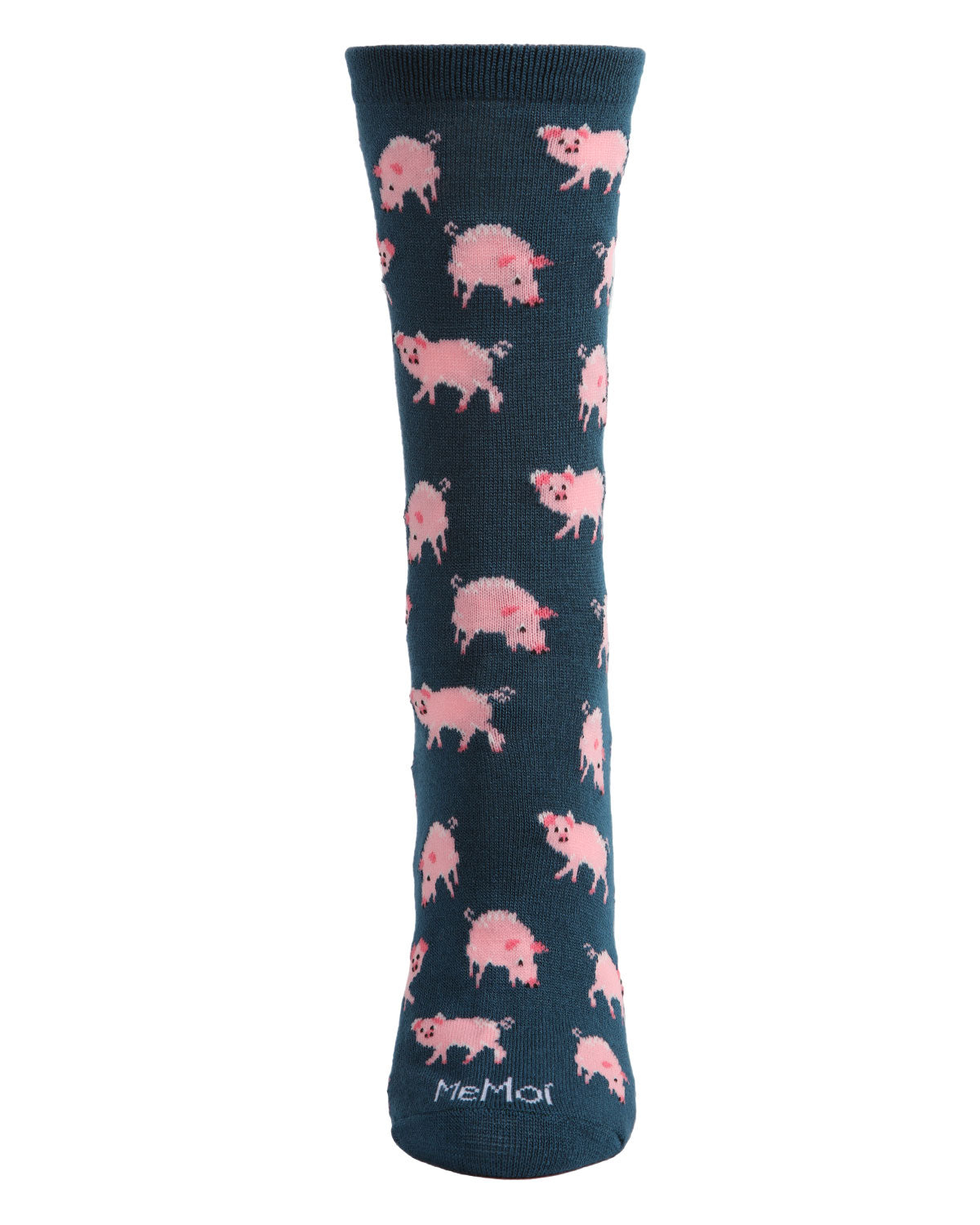 Regnsncox | Cute Pig Pattern Bamboo Crew Socks for Everyday Wear