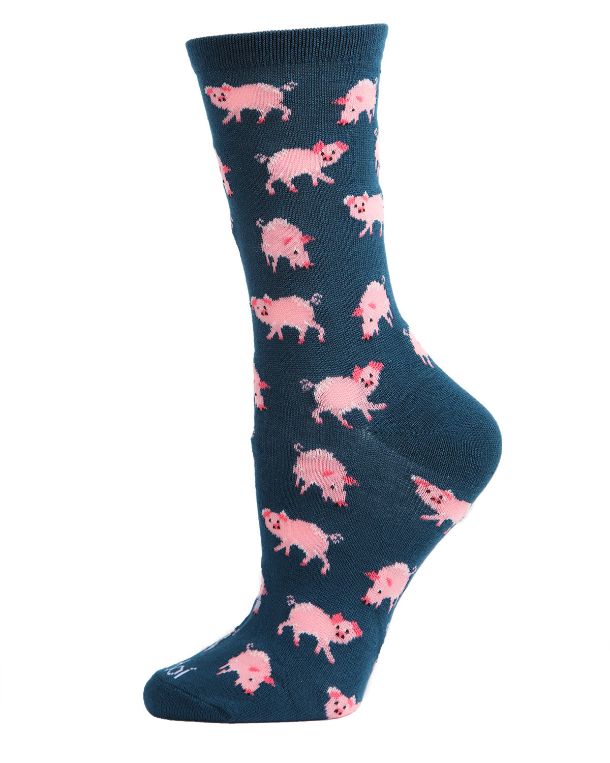 Regnsncox | Cute Pig Pattern Bamboo Crew Socks for Everyday Wear