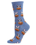 Regnsncox | Halloween-Inspired Pumpkin Puppy Crew Socks for Cozy Fun