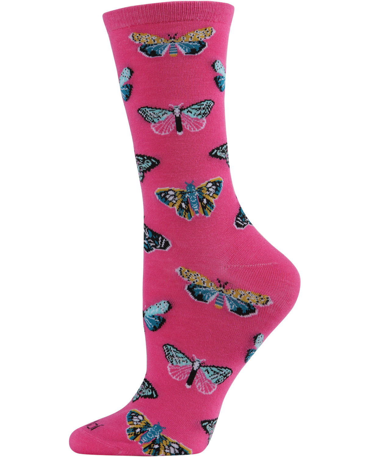 Regnsncox | Butterfly Pattern Bamboo Crew Socks for Everyday Comfort