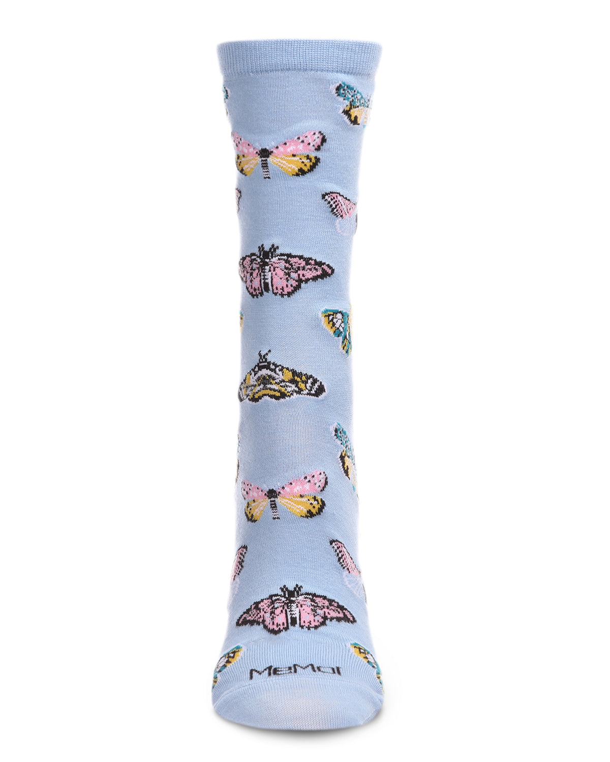 Regnsncox | Butterfly Pattern Bamboo Crew Socks for Everyday Comfort