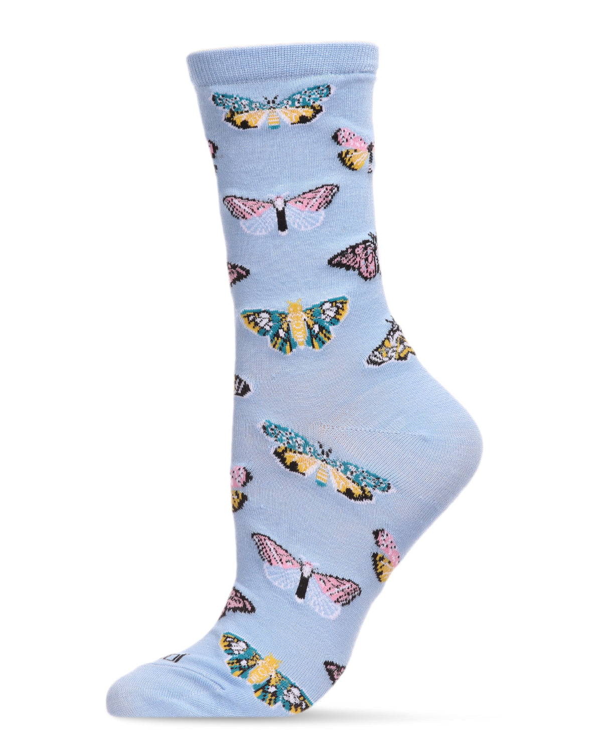 Regnsncox | Butterfly Pattern Bamboo Crew Socks for Everyday Comfort