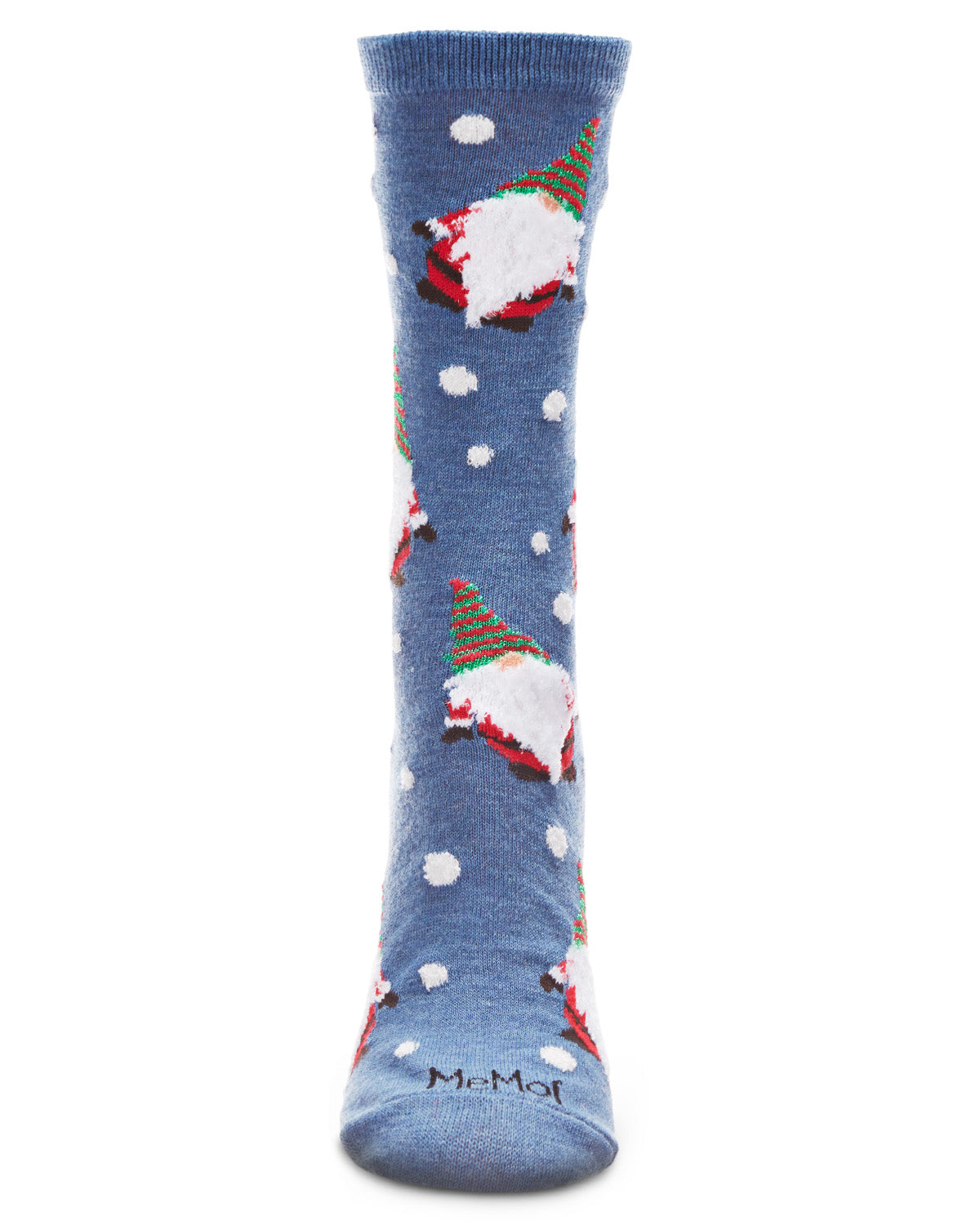 Regnsncox | Holiday Gnome Crew Socks with Fuzzy Beard Details
