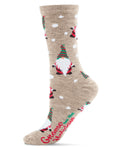 Regnsncox | Holiday Gnome Crew Socks with Fuzzy Beard Details