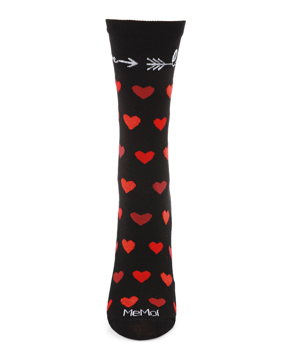 Regnsncox | Eco-Friendly Love Struck Bamboo Blend Crew Socks with Woven Hearts