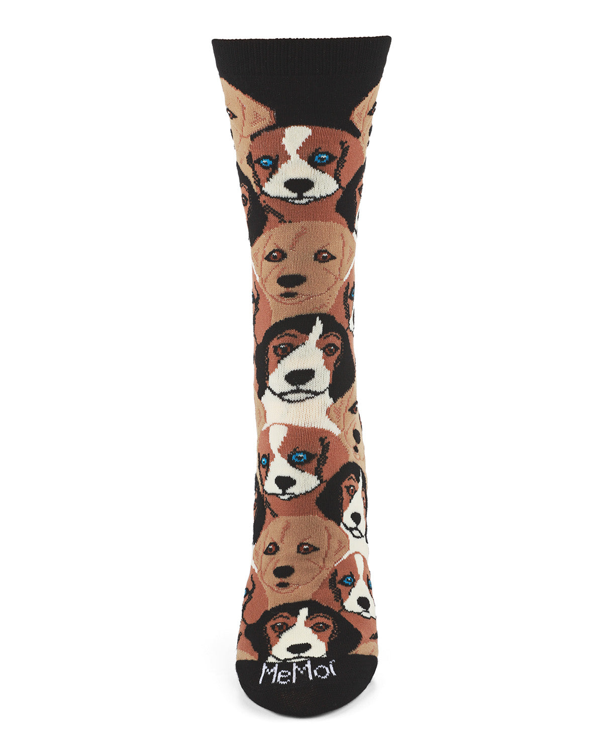 Regnsncox | Bamboo Blend Dog Print Crew Socks for Women