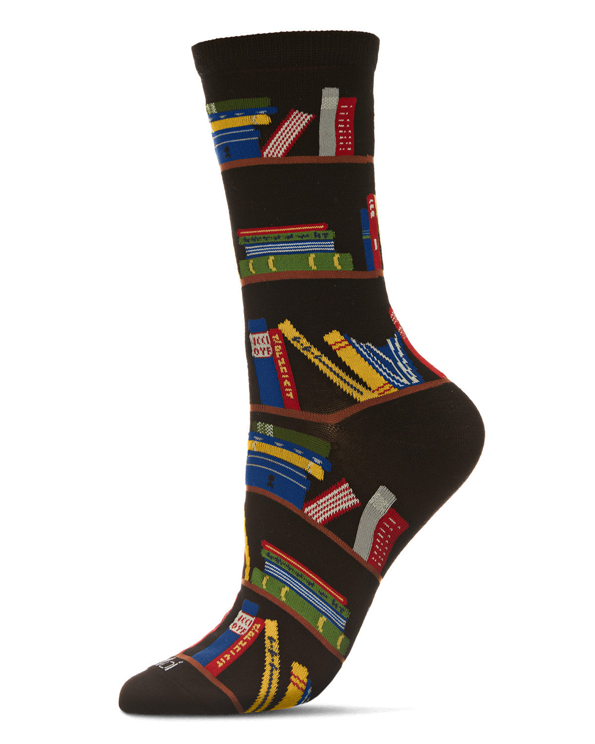 Regnsncox | Eco-Friendly Bamboo Blend Crew Socks with Bookcase Design