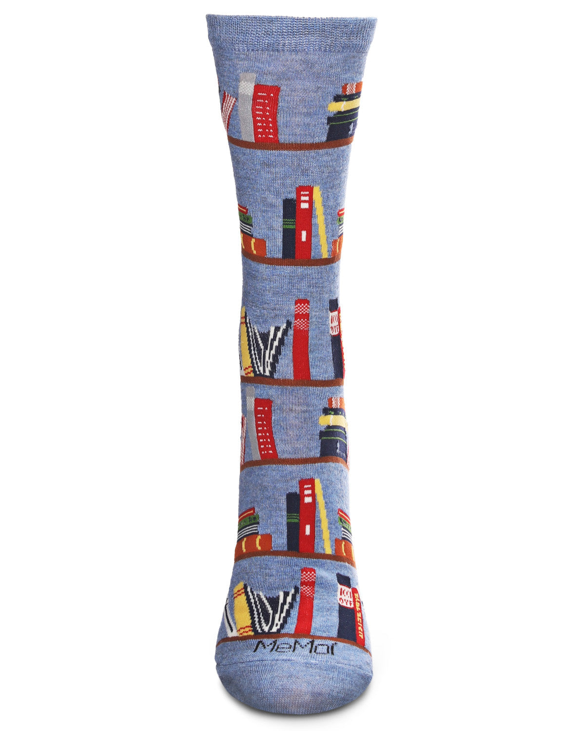 Regnsncox | Eco-Friendly Bamboo Blend Crew Socks with Bookcase Design