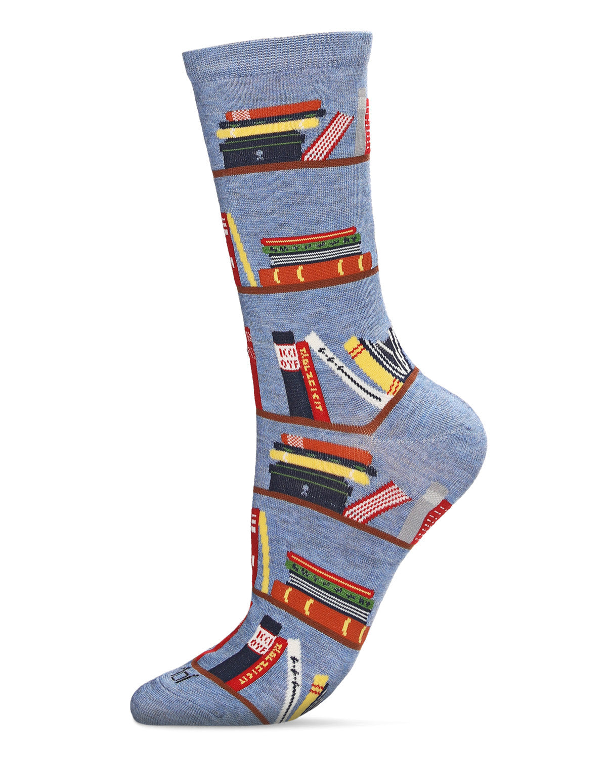 Regnsncox | Eco-Friendly Bamboo Blend Crew Socks with Bookcase Design