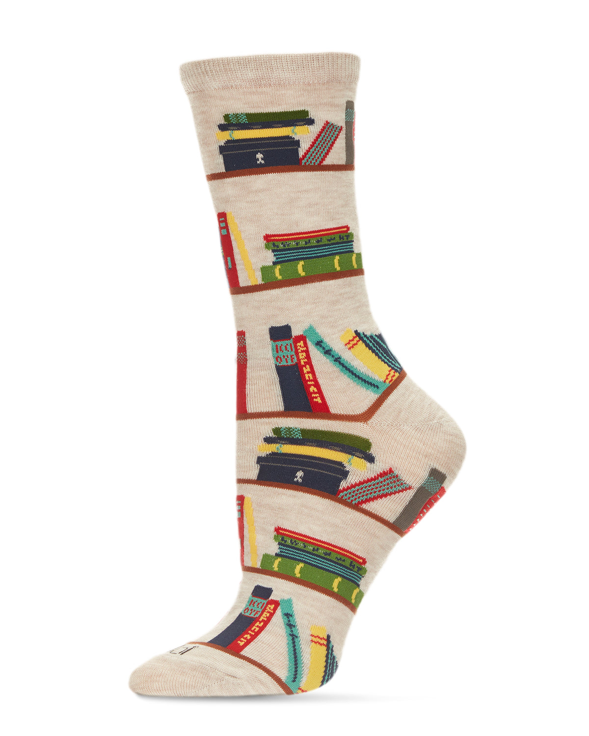 Regnsncox | Eco-Friendly Bamboo Blend Crew Socks with Bookcase Design