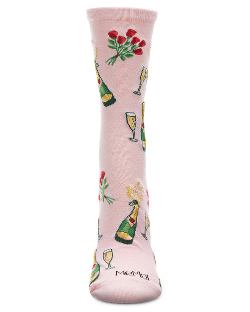 Regnsncox | Champagne Celebration Bamboo Blend Crew Socks for Women