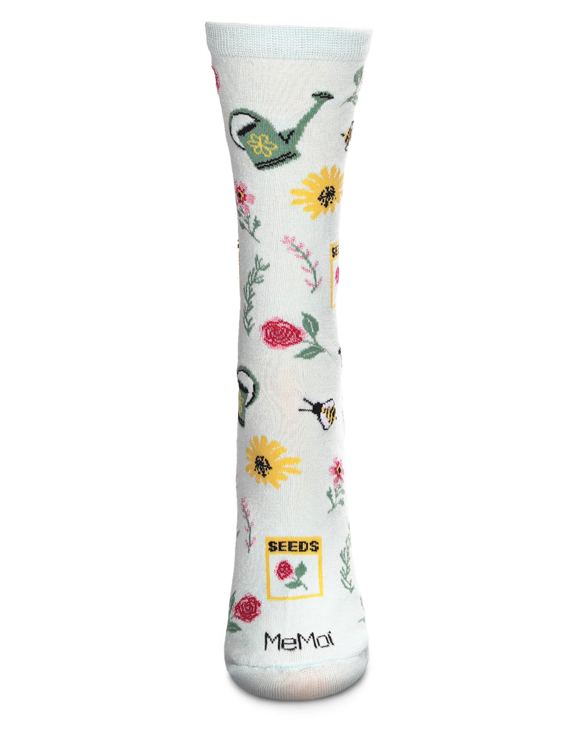 Regnsncox | Flower Garden Bamboo Blend Crew Socks for Women