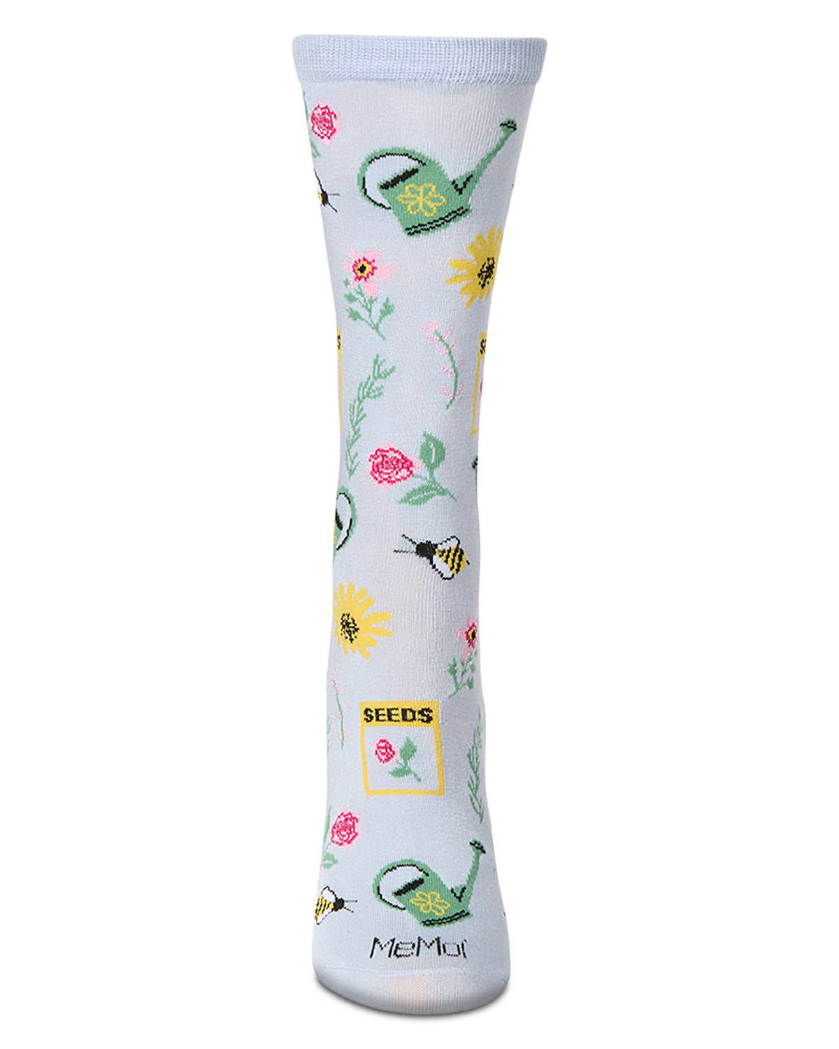 Regnsncox | Flower Garden Bamboo Blend Crew Socks for Women