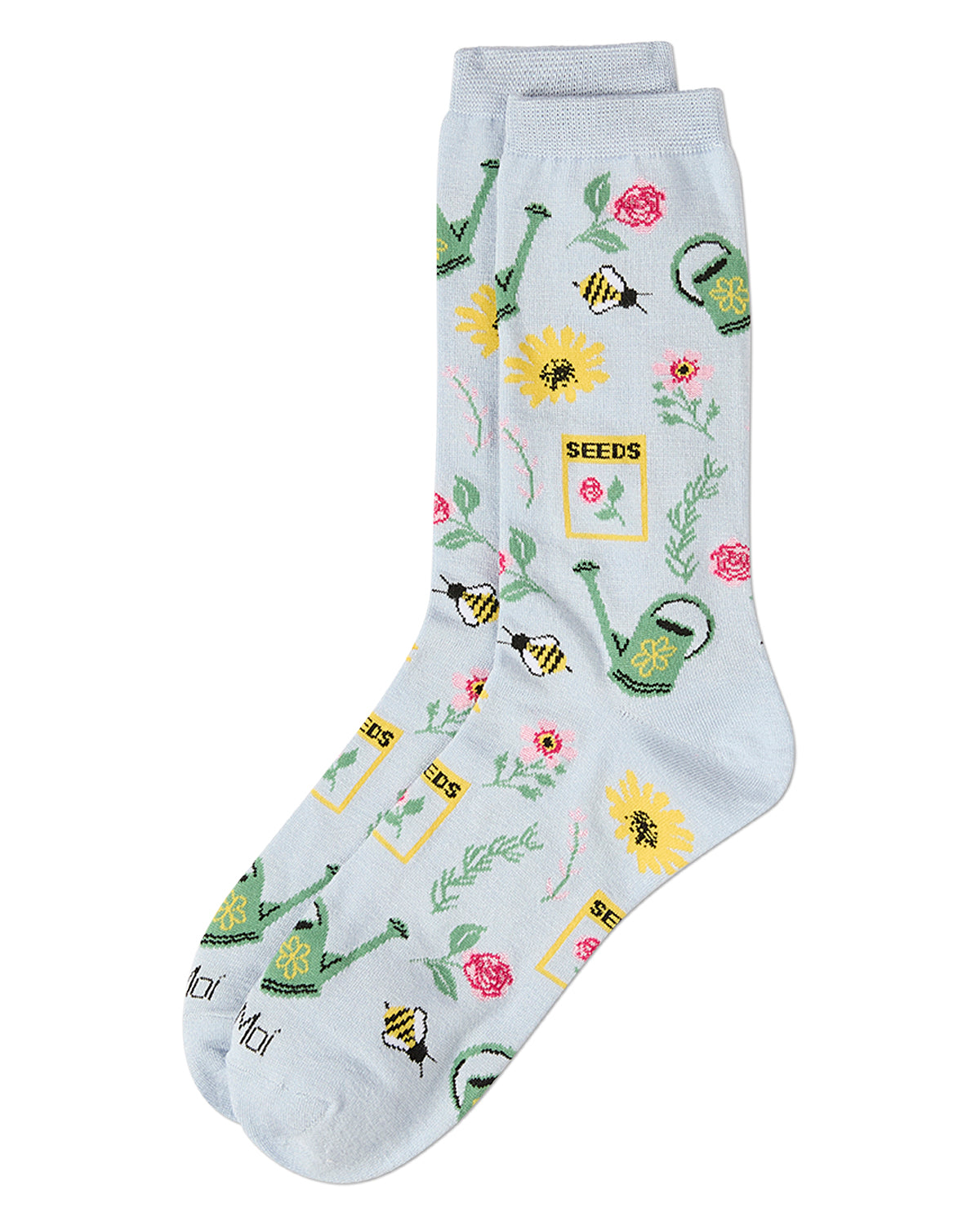Regnsncox | Flower Garden Bamboo Blend Crew Socks for Women