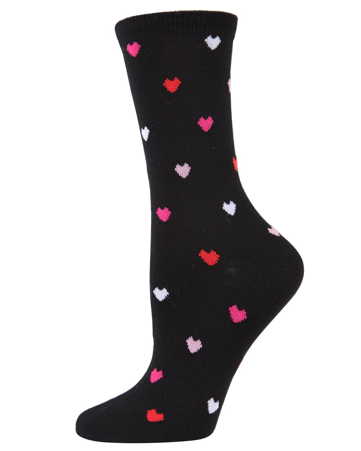 Regnsncox | Eco-Friendly Bamboo Crew Socks Featuring Delicate Heart Design