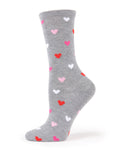 Regnsncox | Eco-Friendly Bamboo Crew Socks Featuring Delicate Heart Design