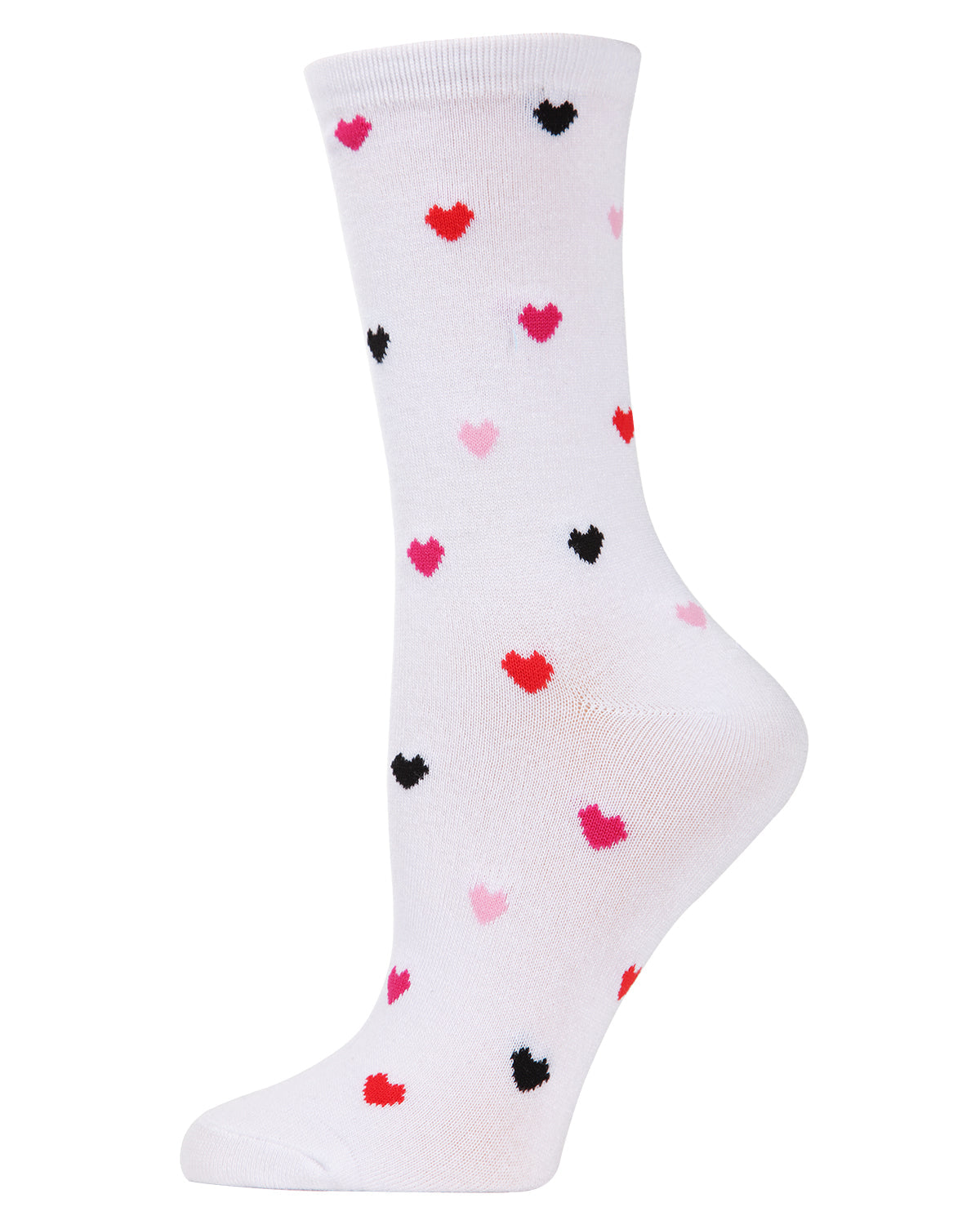 Regnsncox | Eco-Friendly Bamboo Crew Socks Featuring Delicate Heart Design