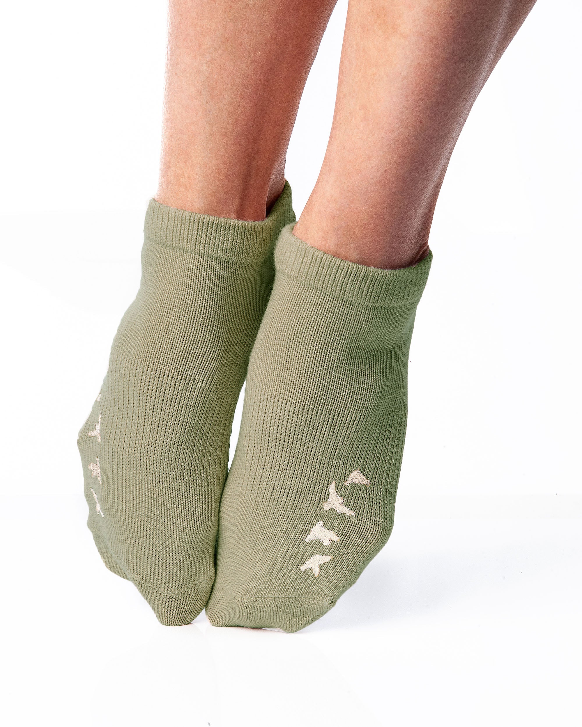Regnsncox | Women’s Crew Grip Socks with Bird Foil Detail