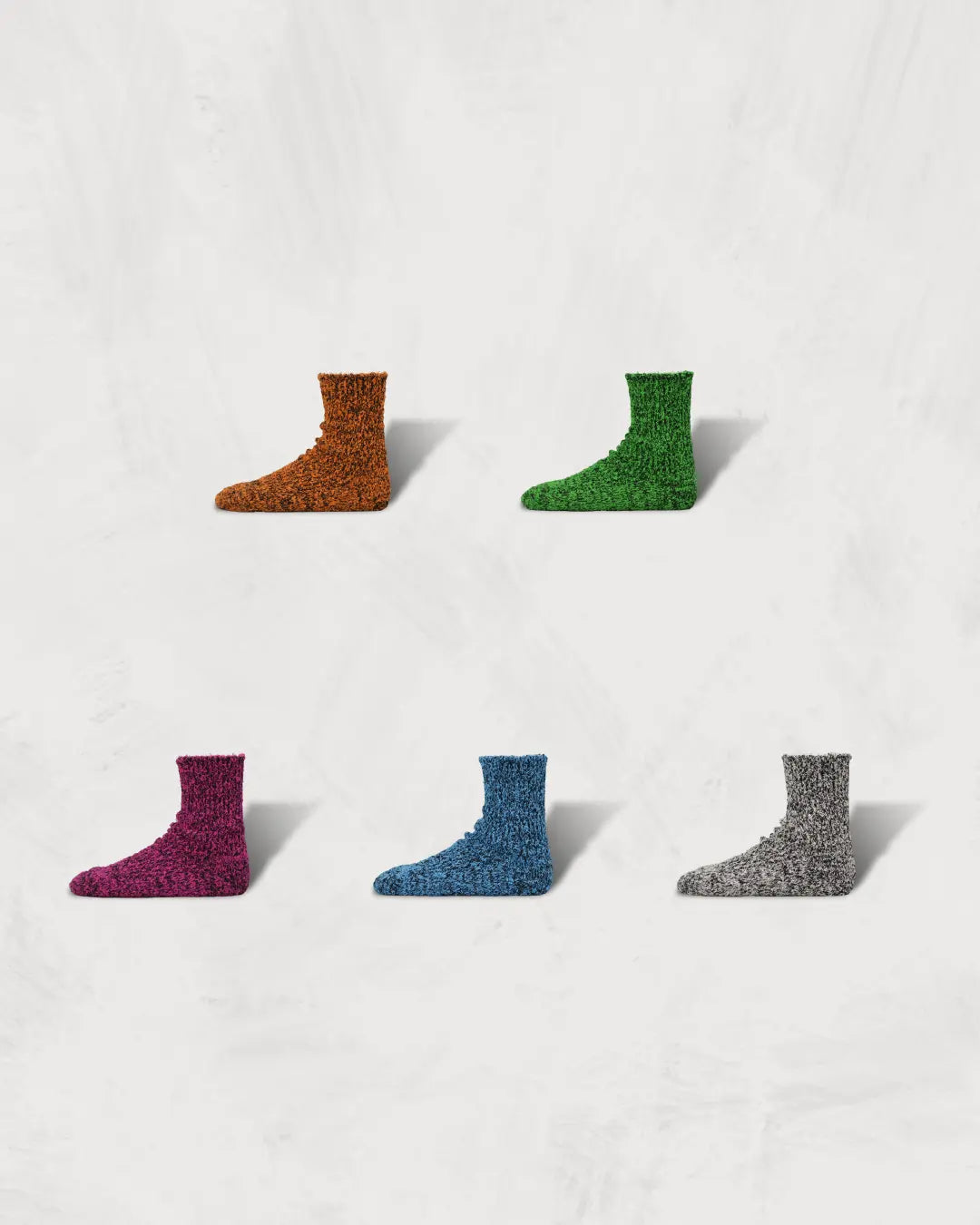 Regnsncox | Textured Cotton Socks Crafted with Paired Specialty Yarns