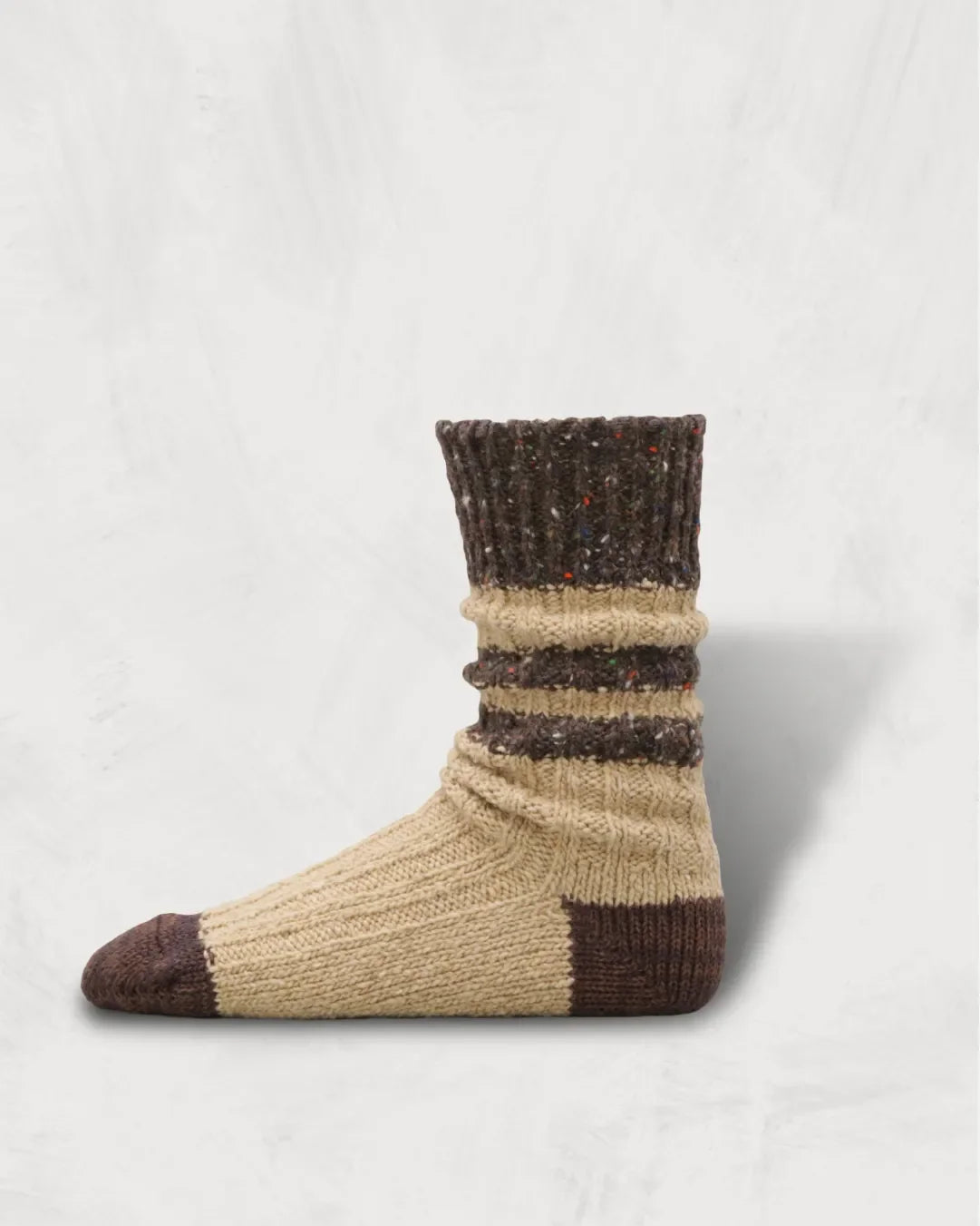 Regnsncox | Striped Socks Made from Recycled Wool Short-Fiber Yarn