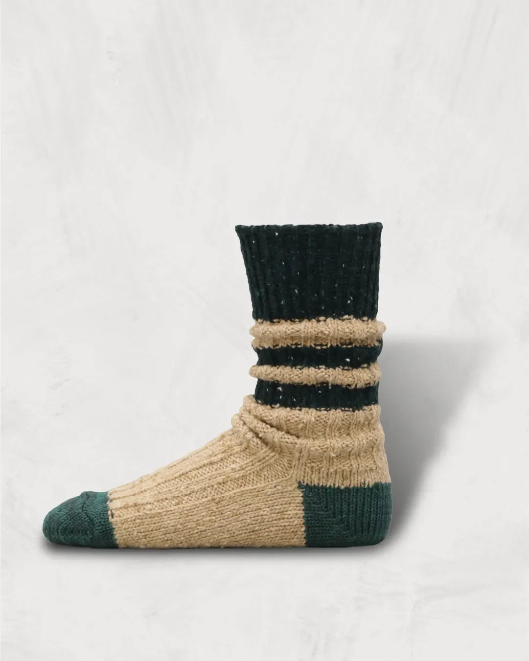 Regnsncox | Striped Socks Made from Recycled Wool Short-Fiber Yarn