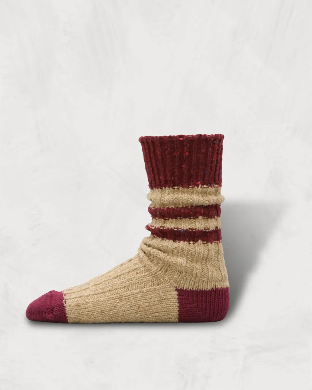 Regnsncox | Striped Socks Made from Recycled Wool Short-Fiber Yarn