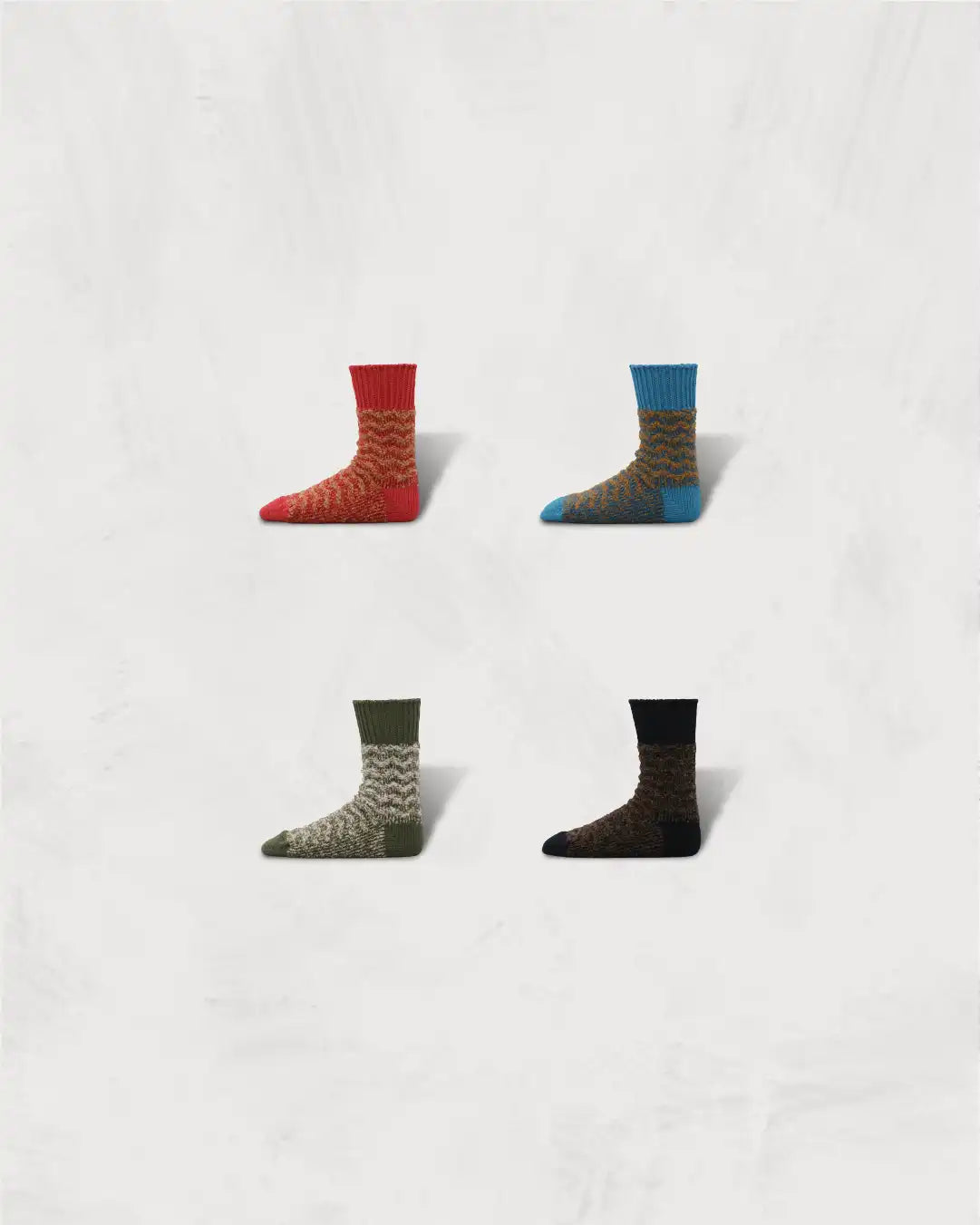 Regnsncox | Textured Alpaca Knit Socks with Links Pattern