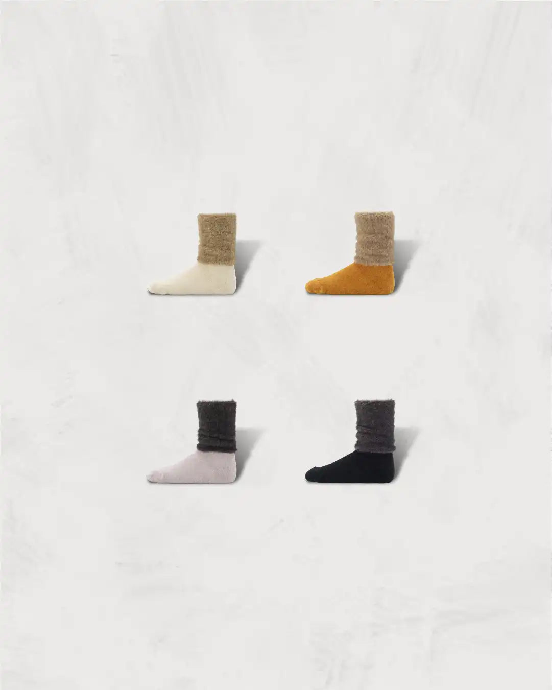 Regnsncox | Long Fur-Texture Socks with Foldable Design