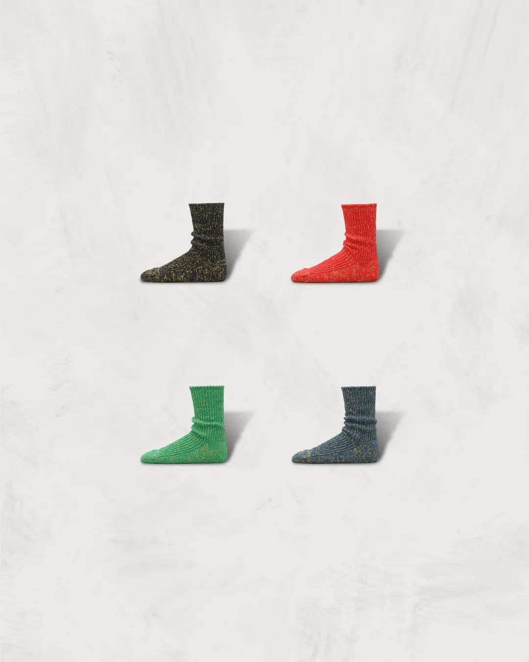 Regnsncox | Heavyweight Rib Knit Socks with Subtle Gold Accent