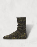 Regnsncox | Heavyweight Rib Knit Socks with Subtle Gold Accent