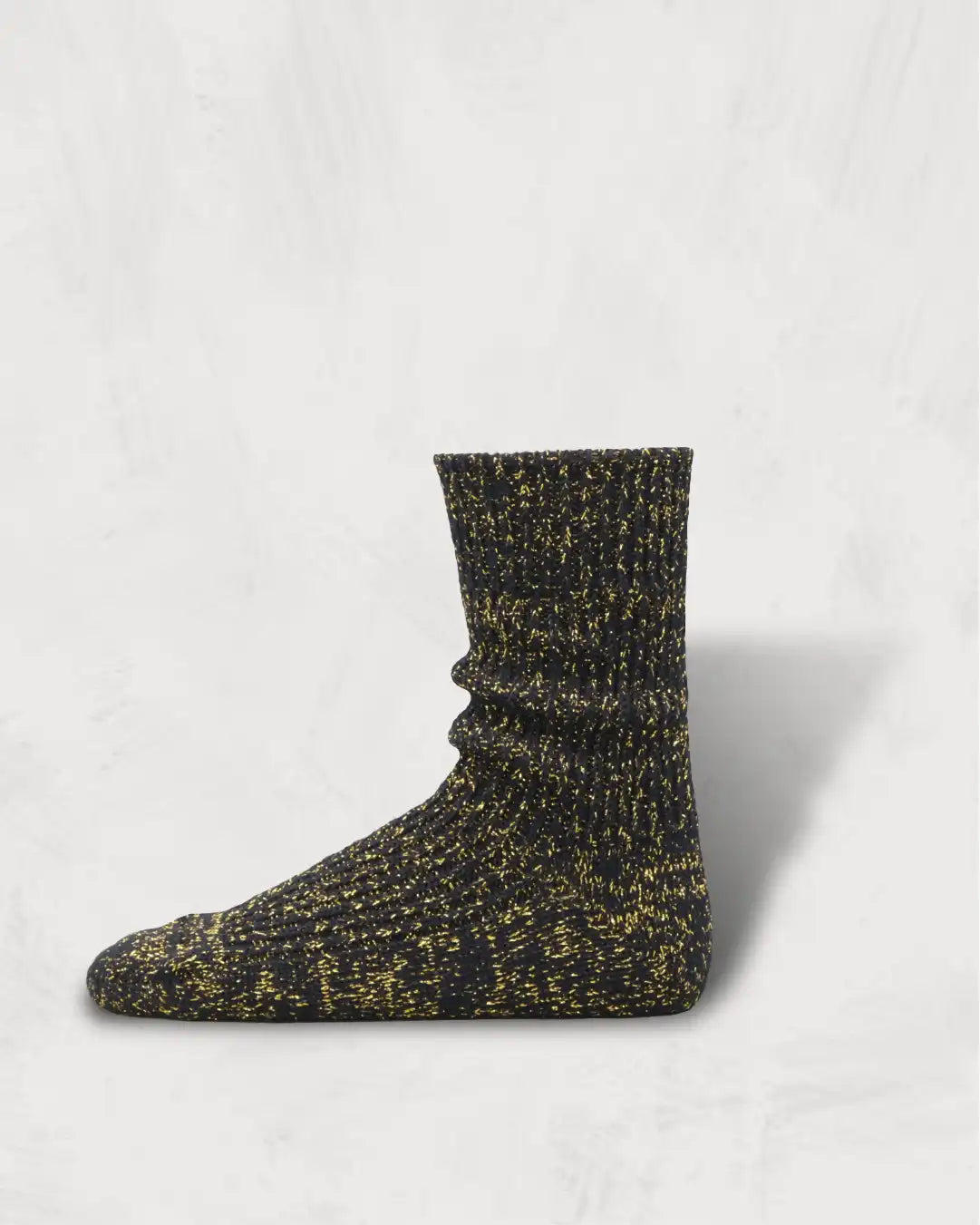 Regnsncox | Heavyweight Rib Knit Socks with Subtle Gold Accent