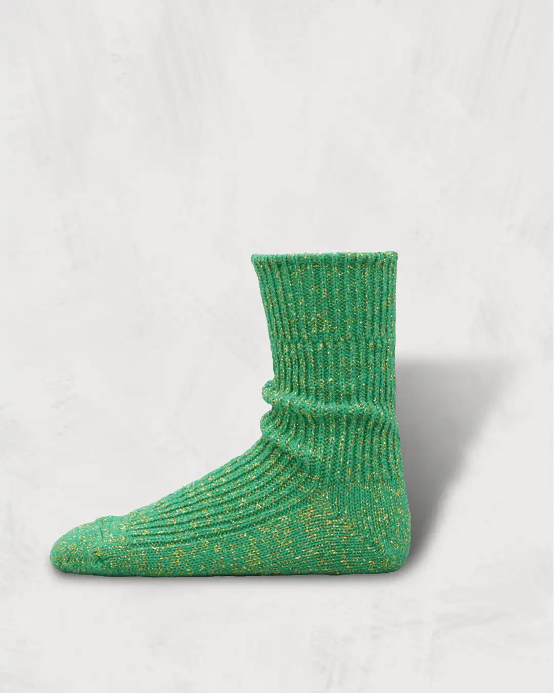 Regnsncox | Heavyweight Rib Knit Socks with Subtle Gold Accent