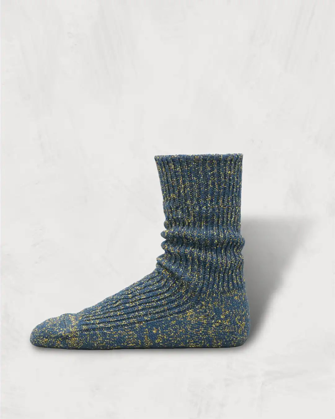 Regnsncox | Heavyweight Rib Knit Socks with Subtle Gold Accent