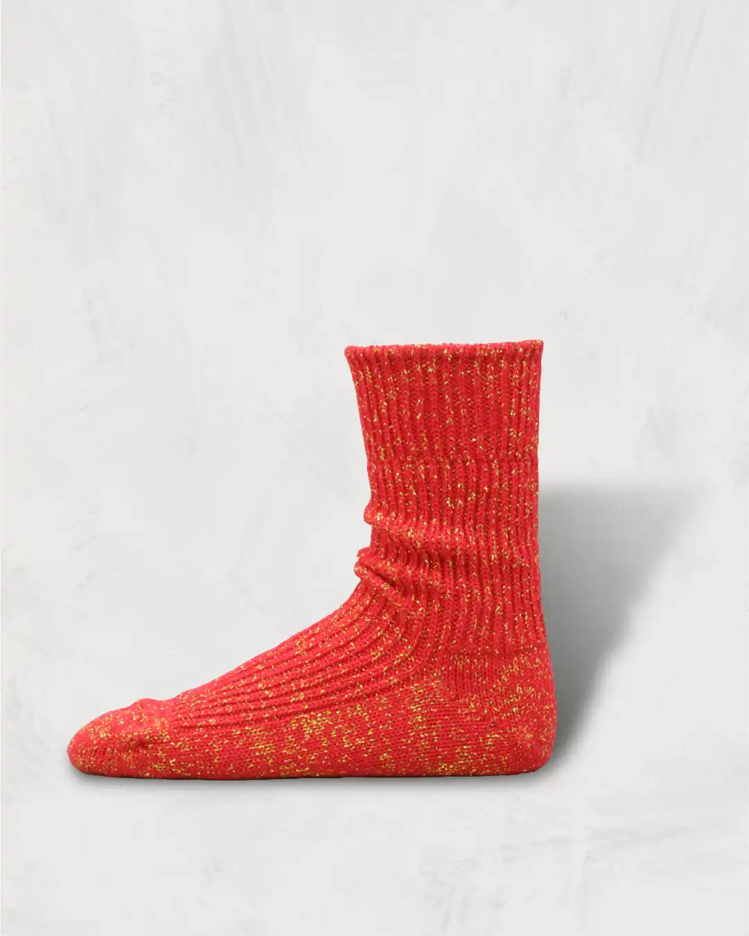 Regnsncox | Heavyweight Rib Knit Socks with Subtle Gold Accent