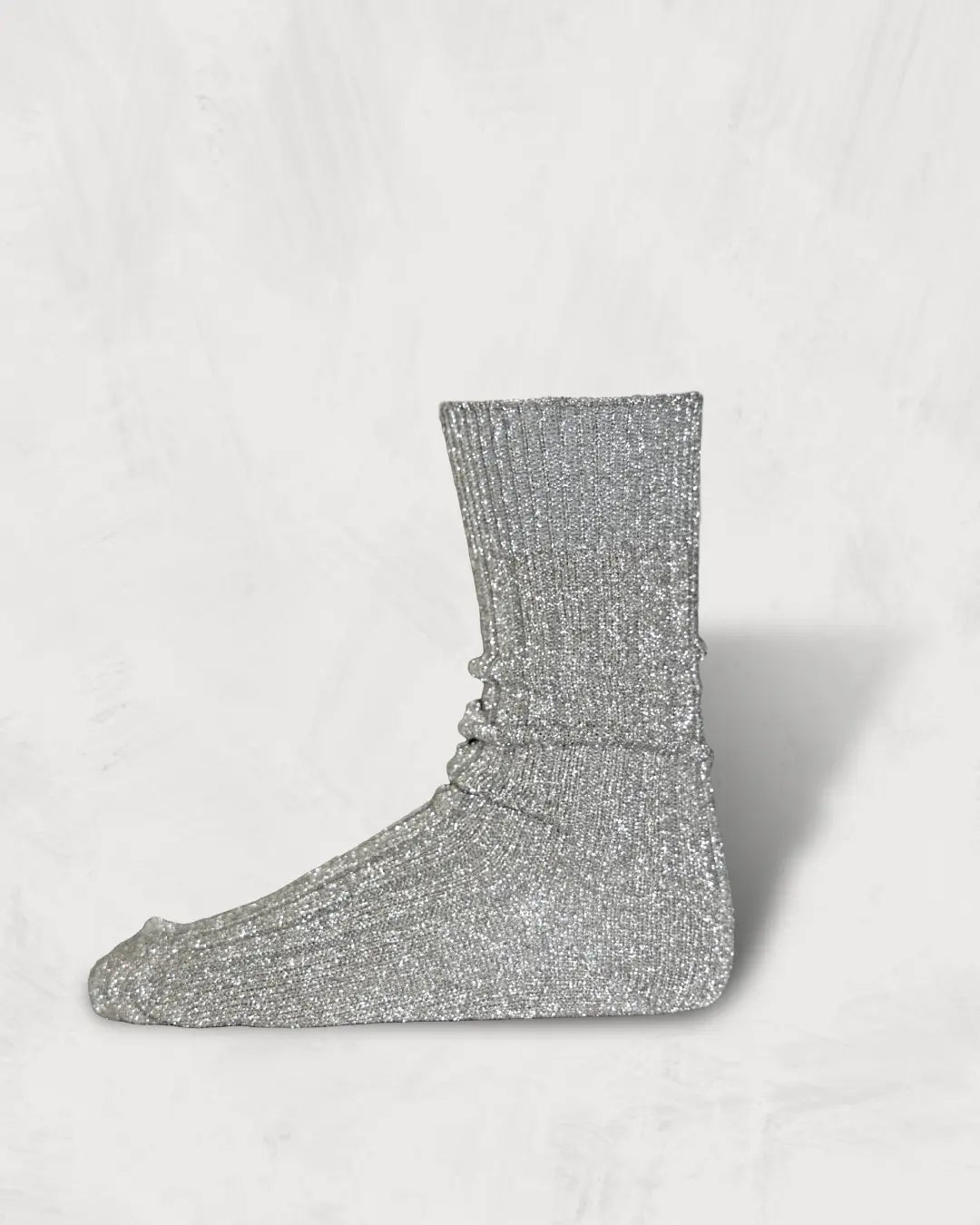 Regnsncox | Metallic Yarn Ribbed Knit Socks