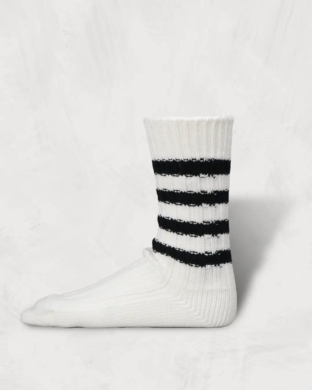 Regnsncox | Heavyweight Ribbed Socks with Precision-Knit Stripe Pattern