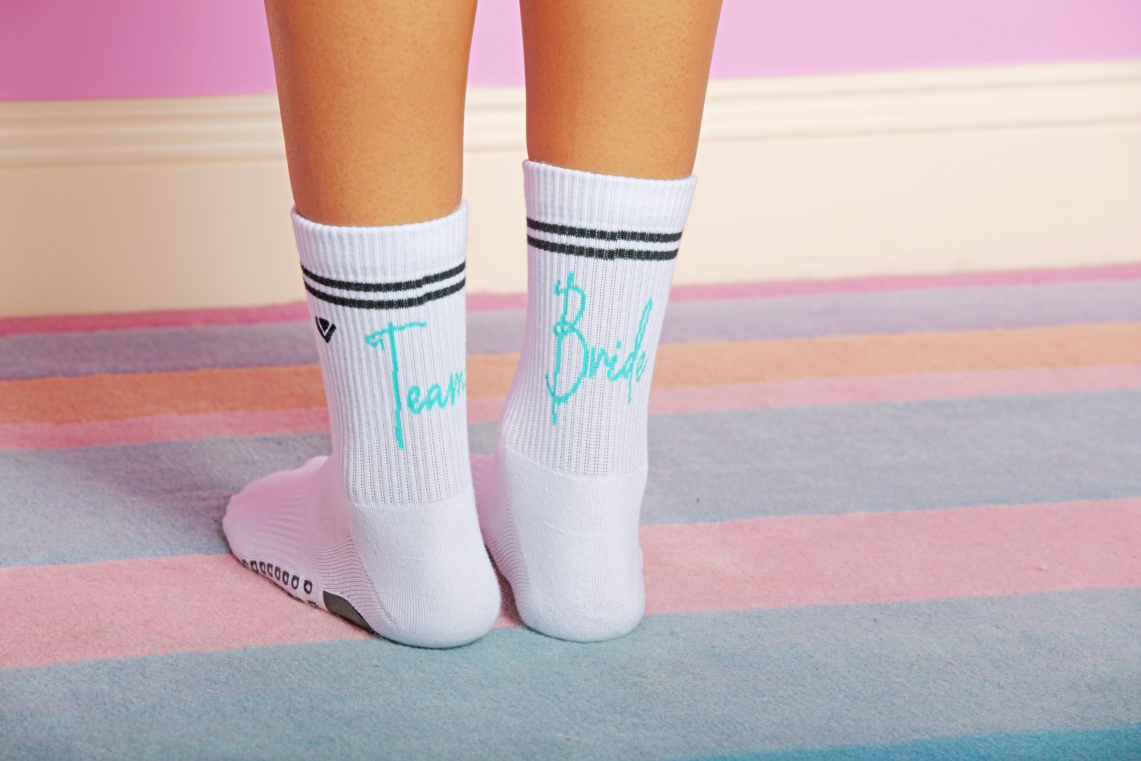Regnsncox | Team Bride Crew Grip Socks for Bridal Parties