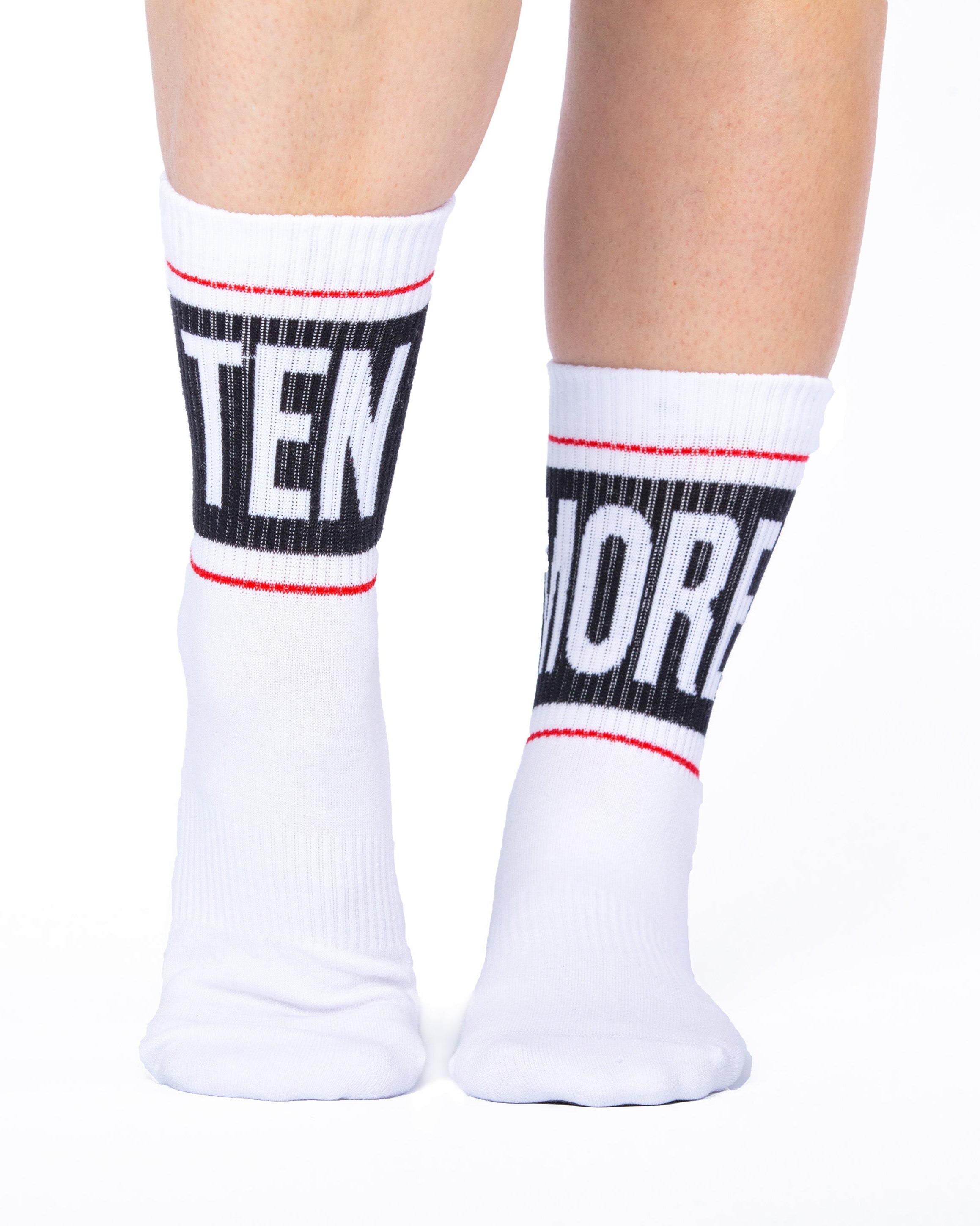 Regnsncox | Crew-Length Indoor Grip Socks with Motivational Text Design