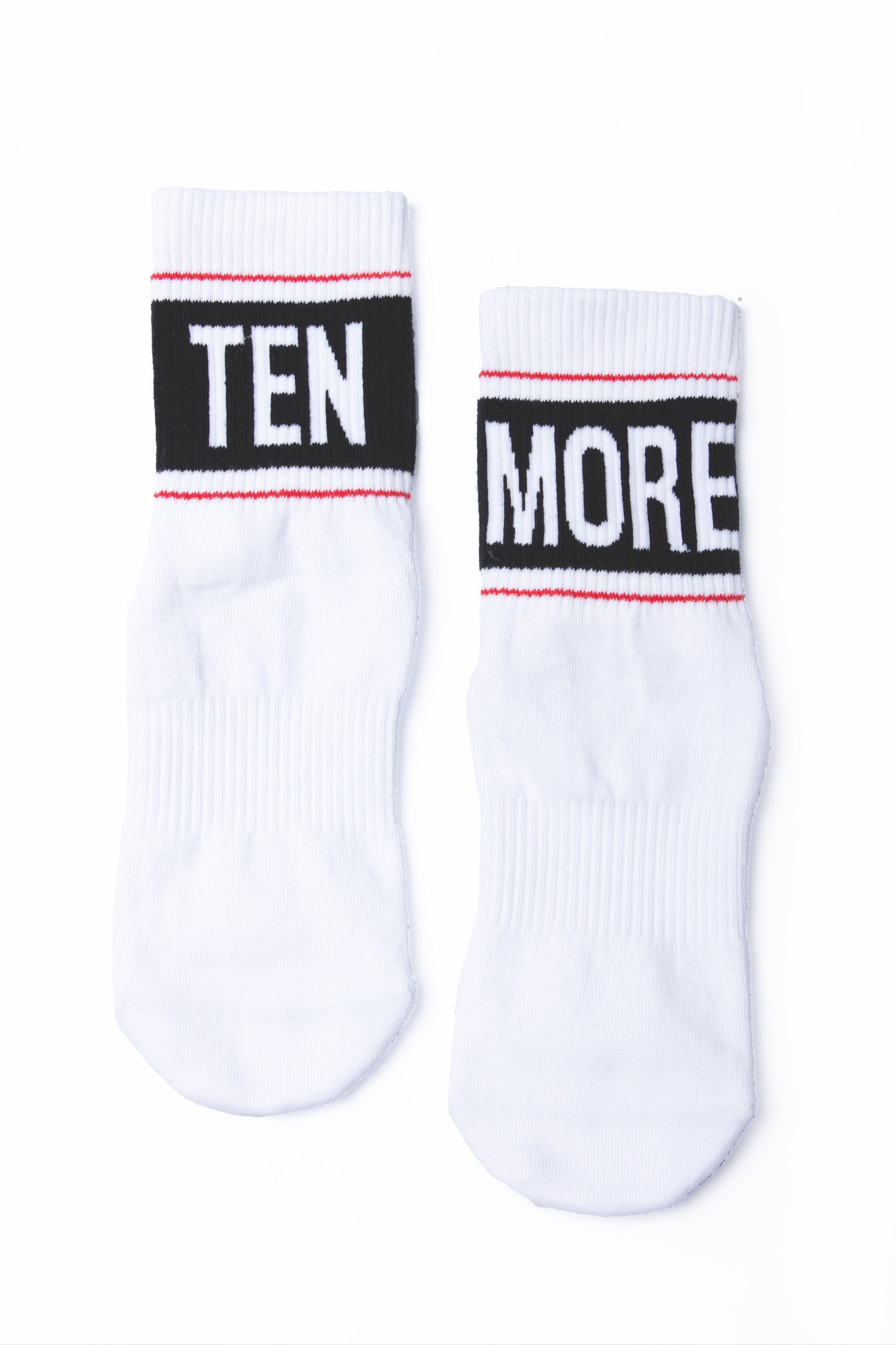 Regnsncox | Crew-Length Indoor Grip Socks with Motivational Text Design