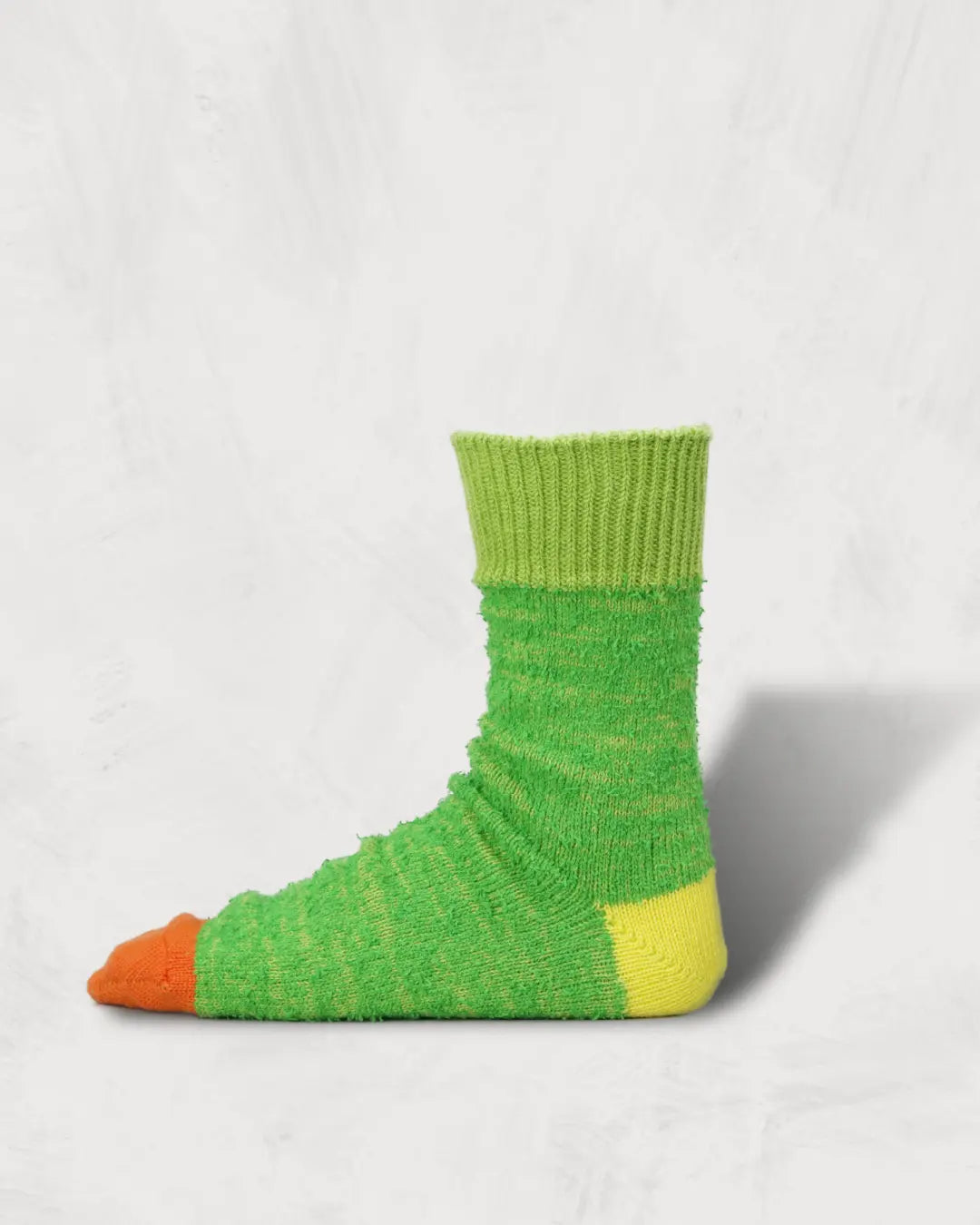 Regnsncox | Multicolor Textured Cotton Socks with Mixed Yarn Construction