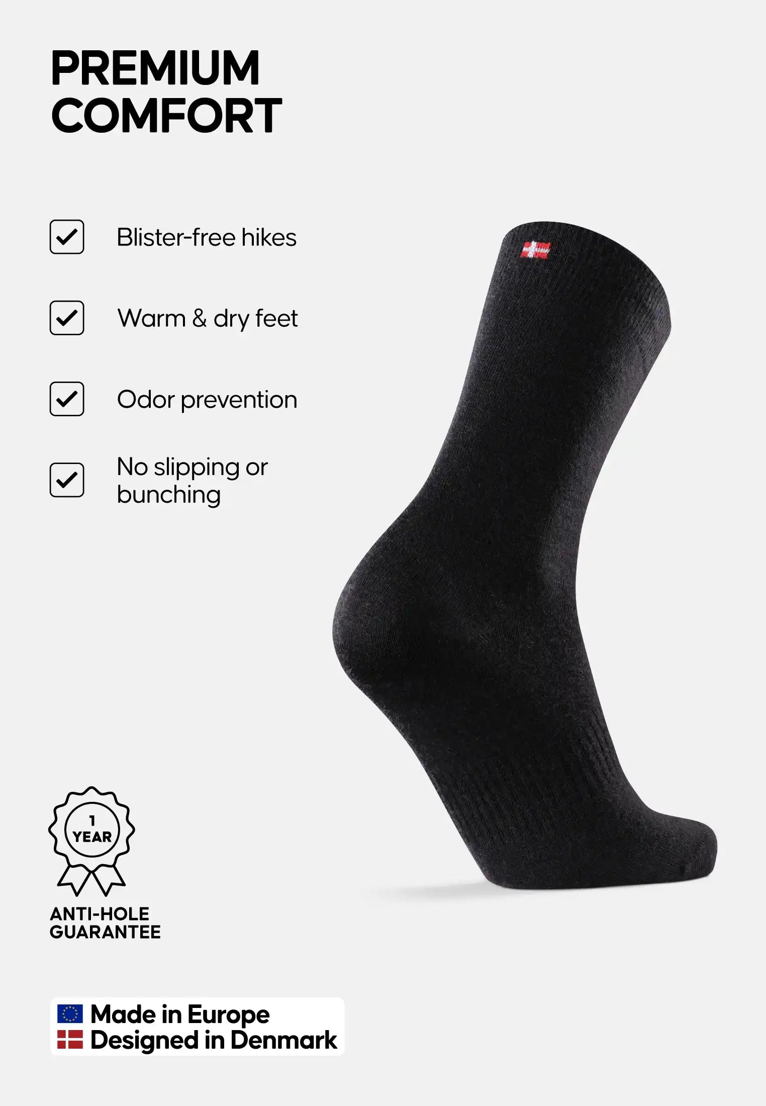 Regnsncox | Merino Wool Hiking Liner Socks for Blister-Free Comfort