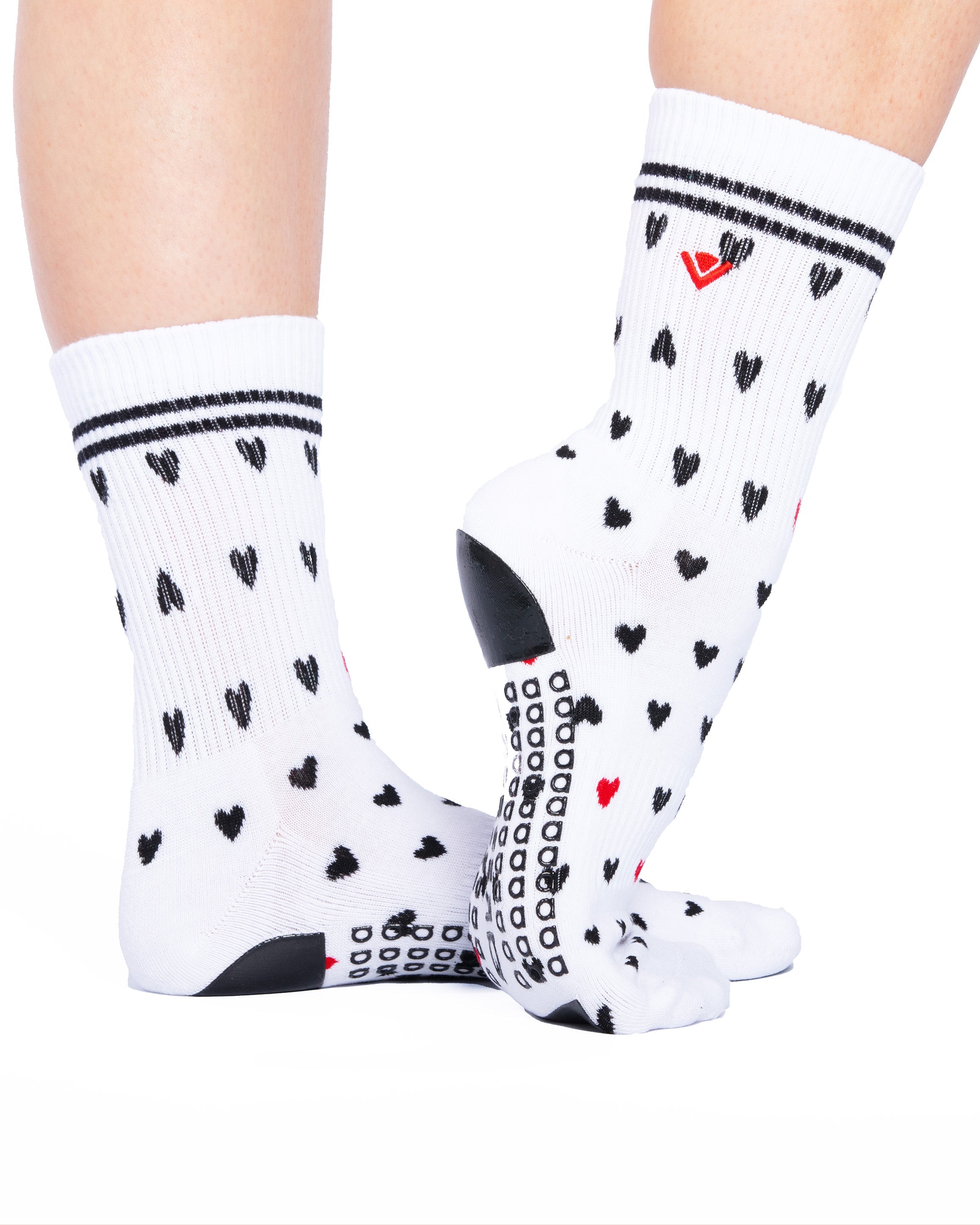 Regnsncox | Women’s Classic Crew Grip Socks with Stripe Detail