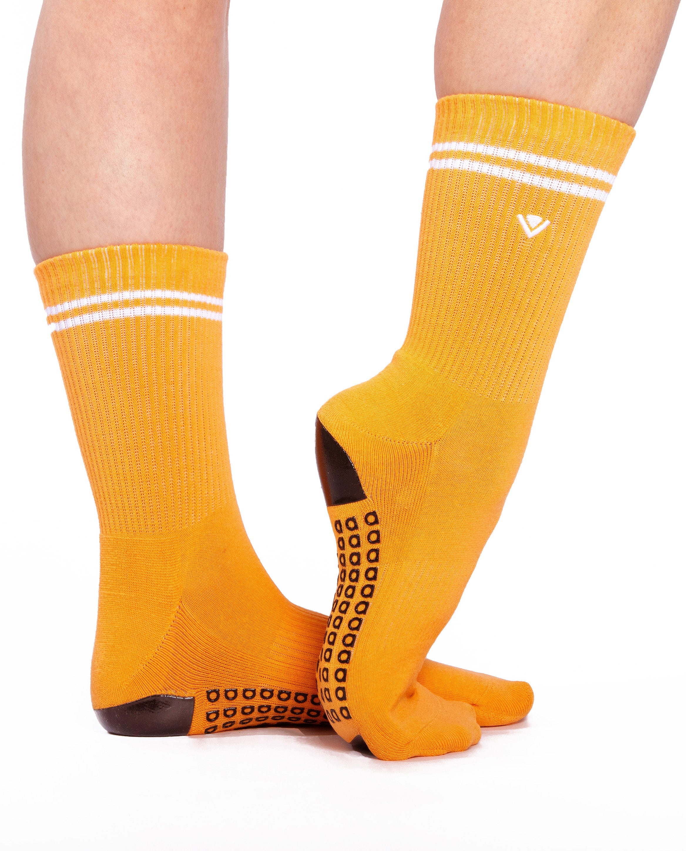 Regnsncox | Women’s Classic Crew Grip Socks with Stripe Detail