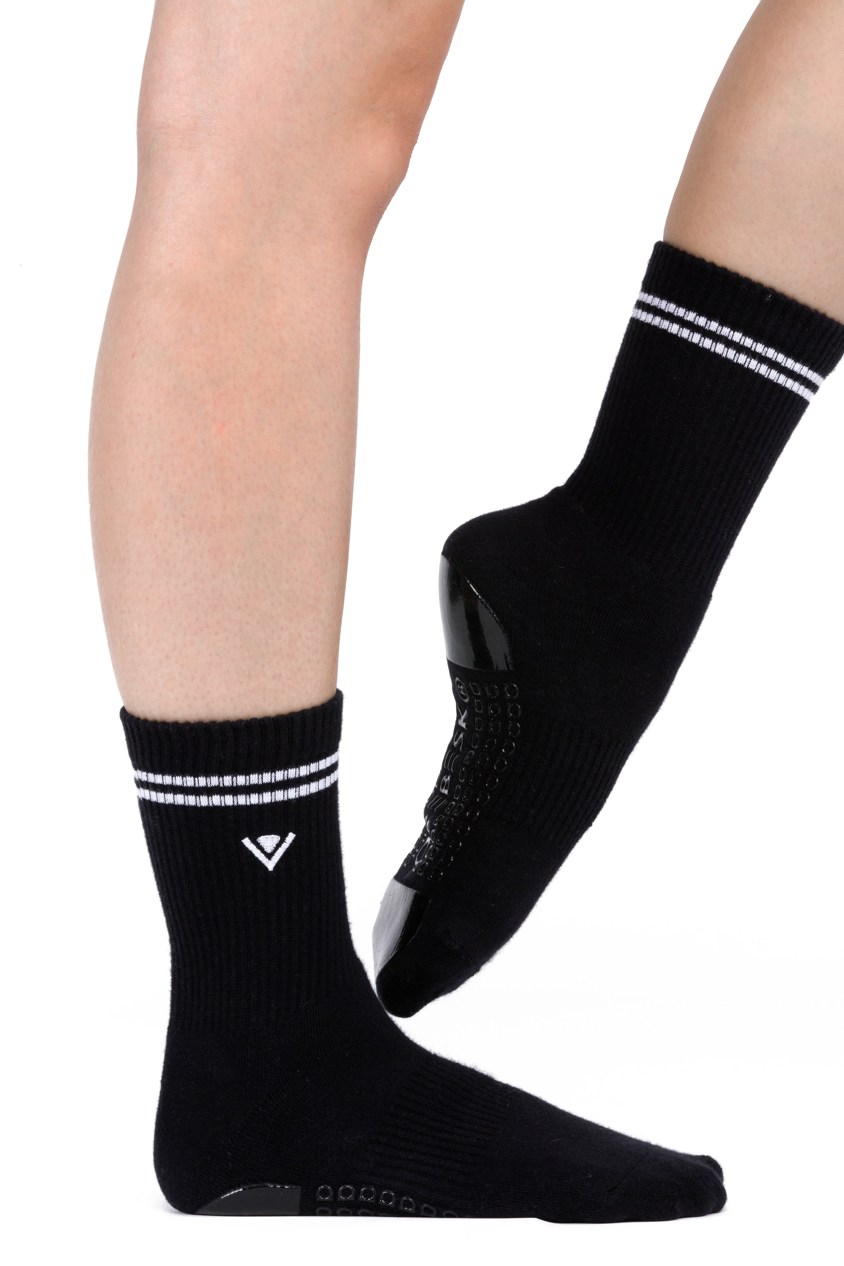 Regnsncox | Women’s Classic Crew Grip Socks with Stripe Detail