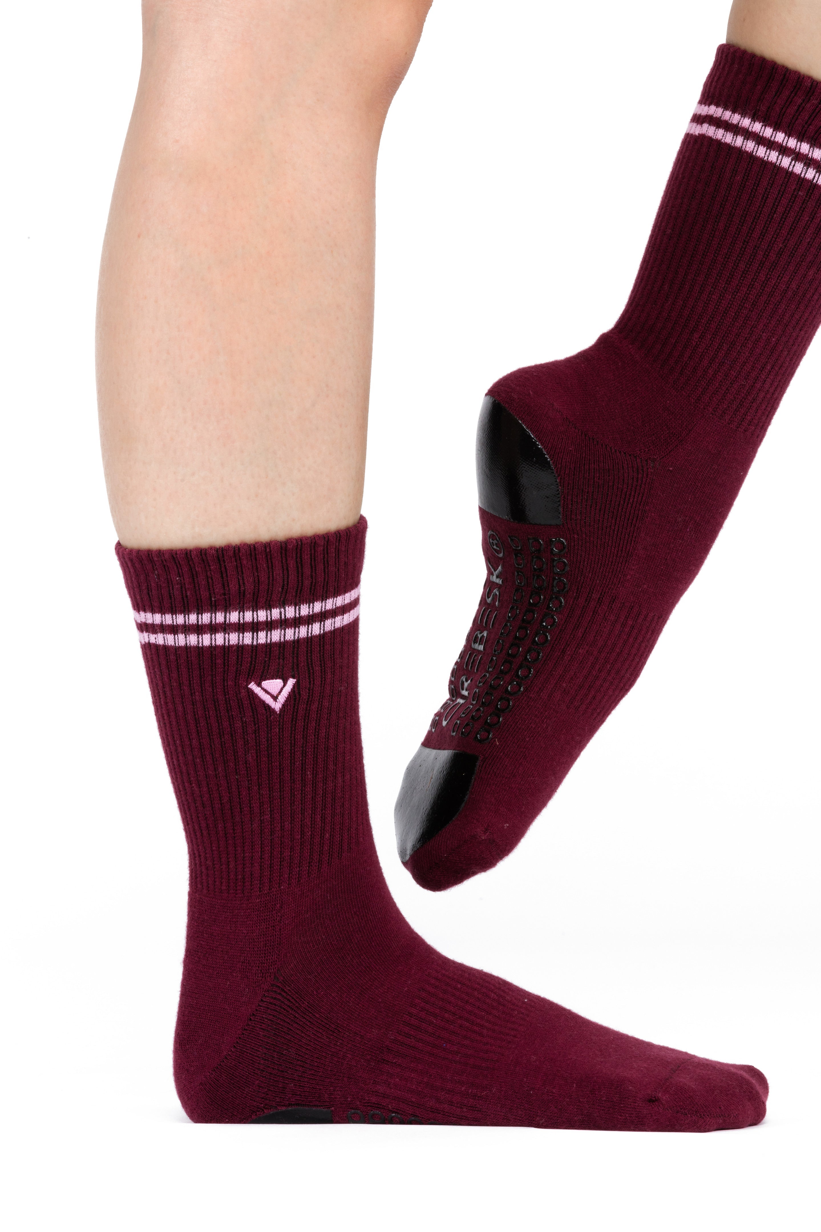 Regnsncox | Women’s Classic Crew Grip Socks with Stripe Detail