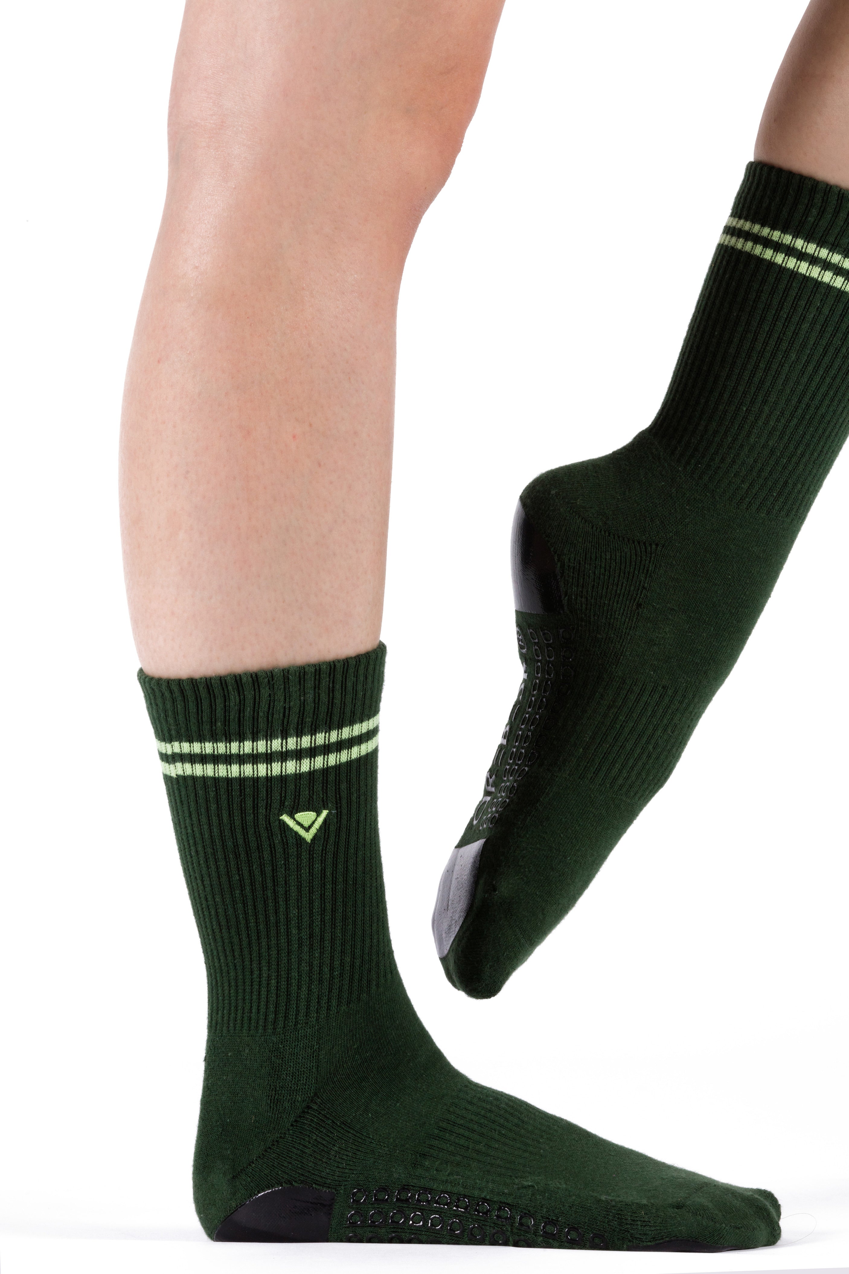 Regnsncox | Women’s Classic Crew Grip Socks with Stripe Detail